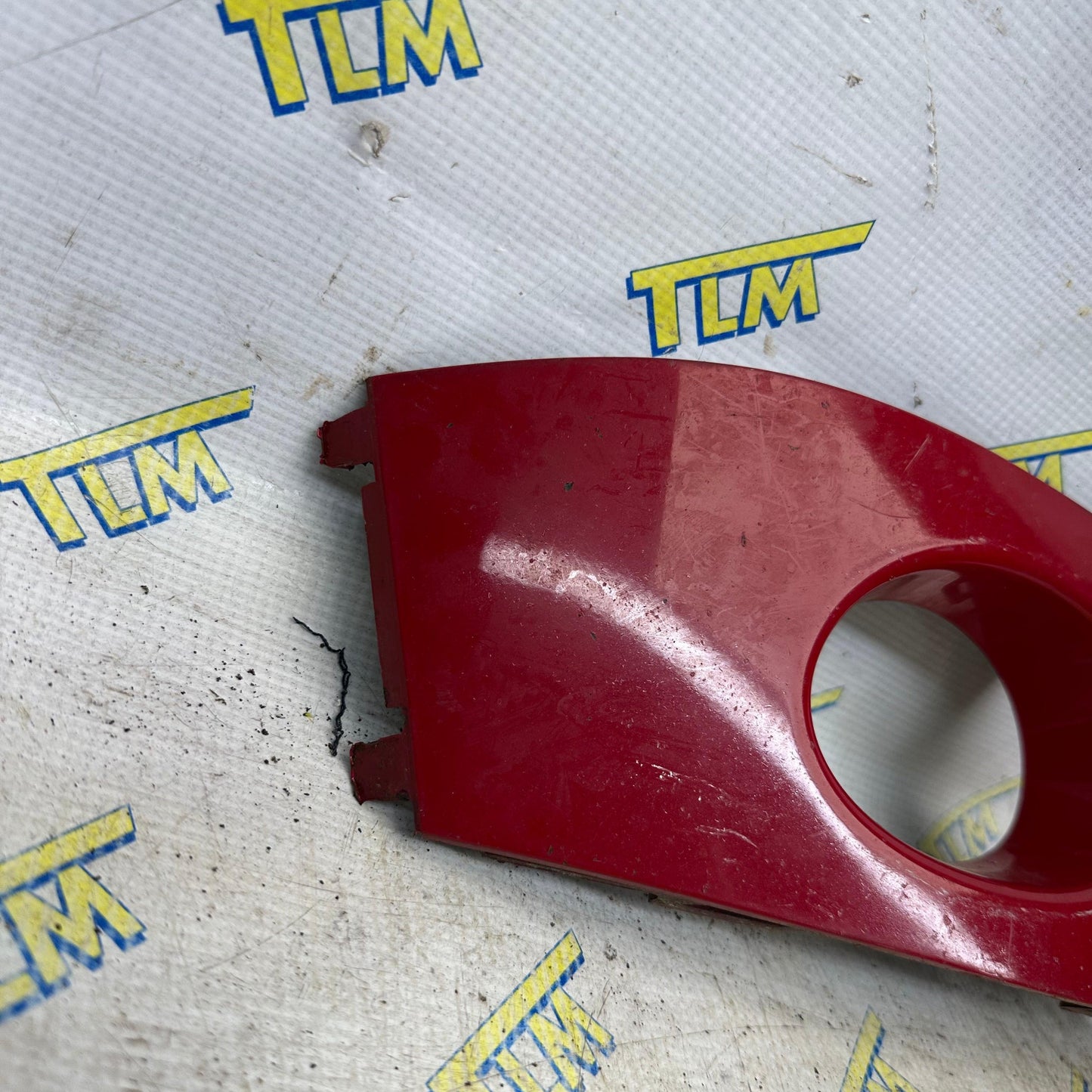 06-08 Acura TSX Front Bumper Fog Cover Bezel 2006 2007 2008 07 Red Plastic OEM