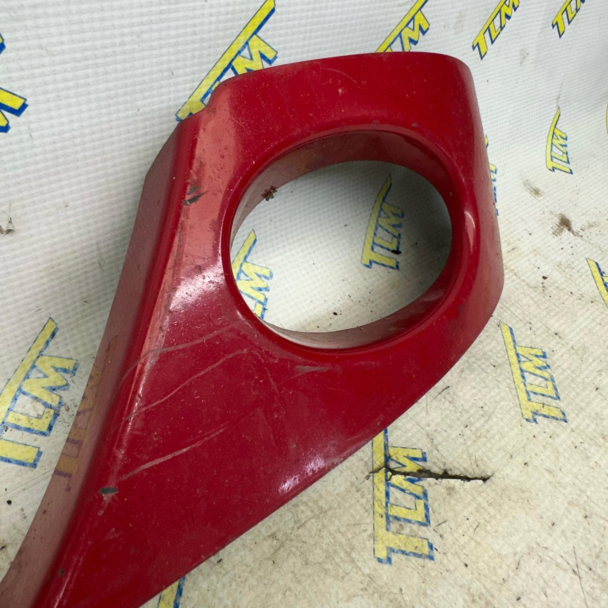 06-08 Acura TSX Front Bumper Fog Cover Bezel 2006 2007 2008 07 Red Plastic OEM