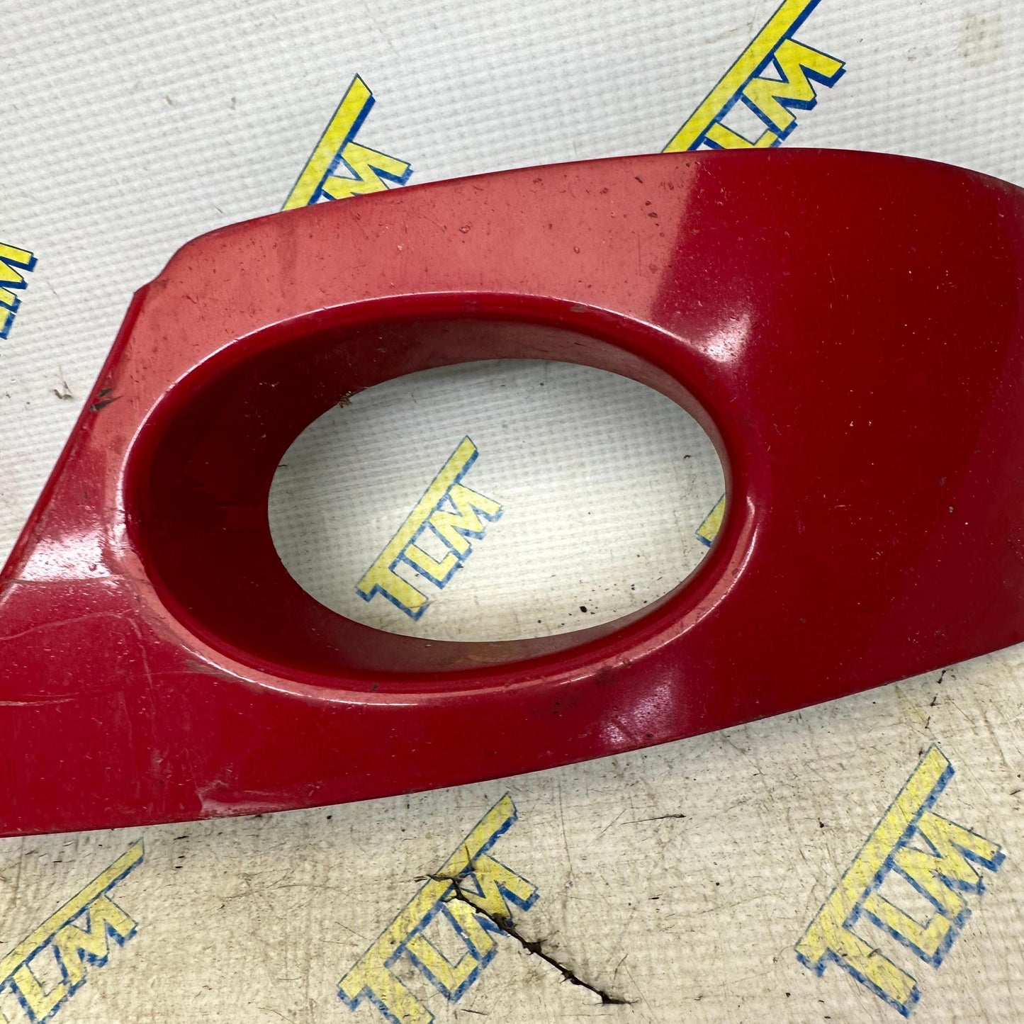 06-08 Acura TSX Front Bumper Fog Cover Bezel 2006 2007 2008 07 Red Plastic OEM