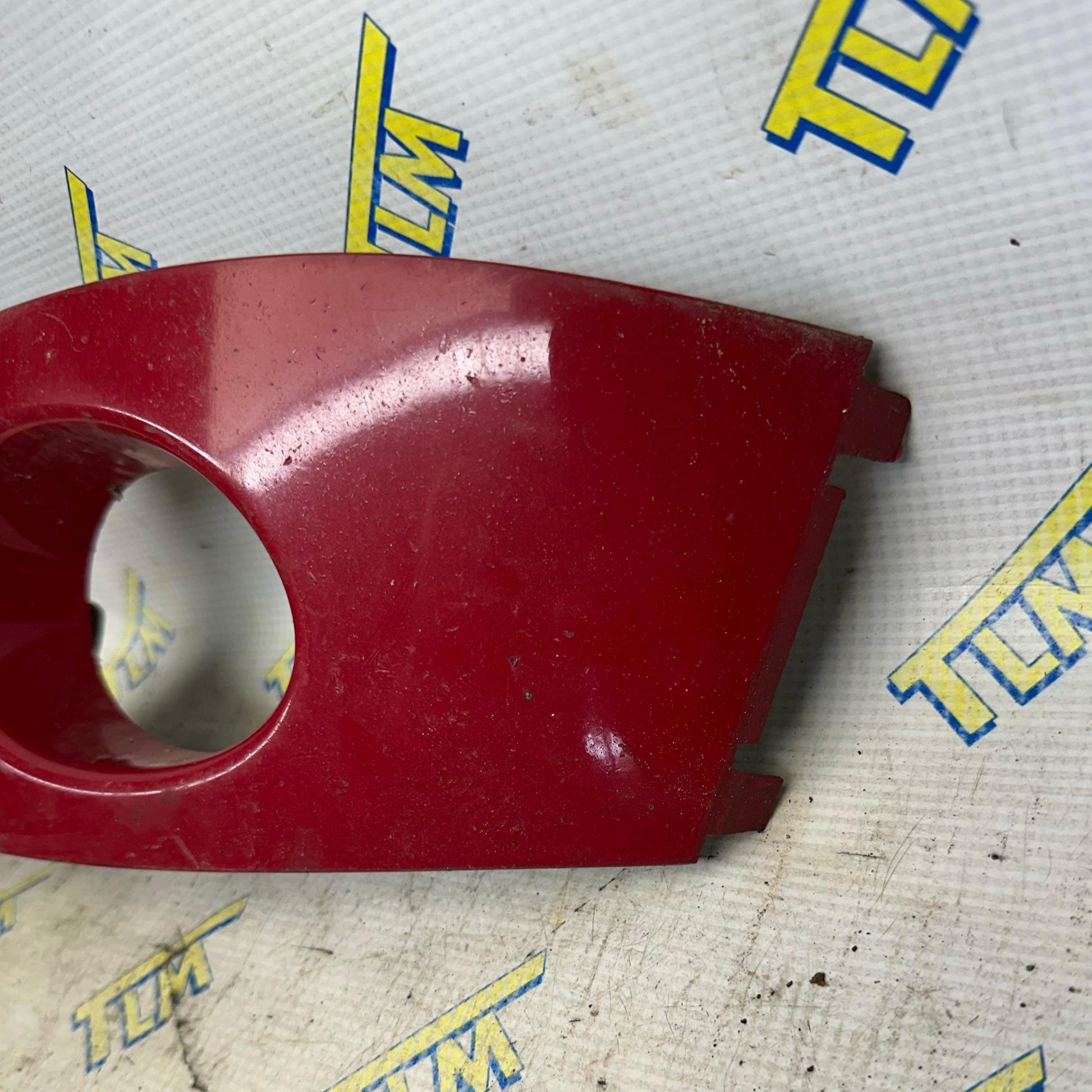 06-08 Acura TSX Front Bumper Fog Cover Bezel 2006 2007 2008 07 Red Plastic OEM