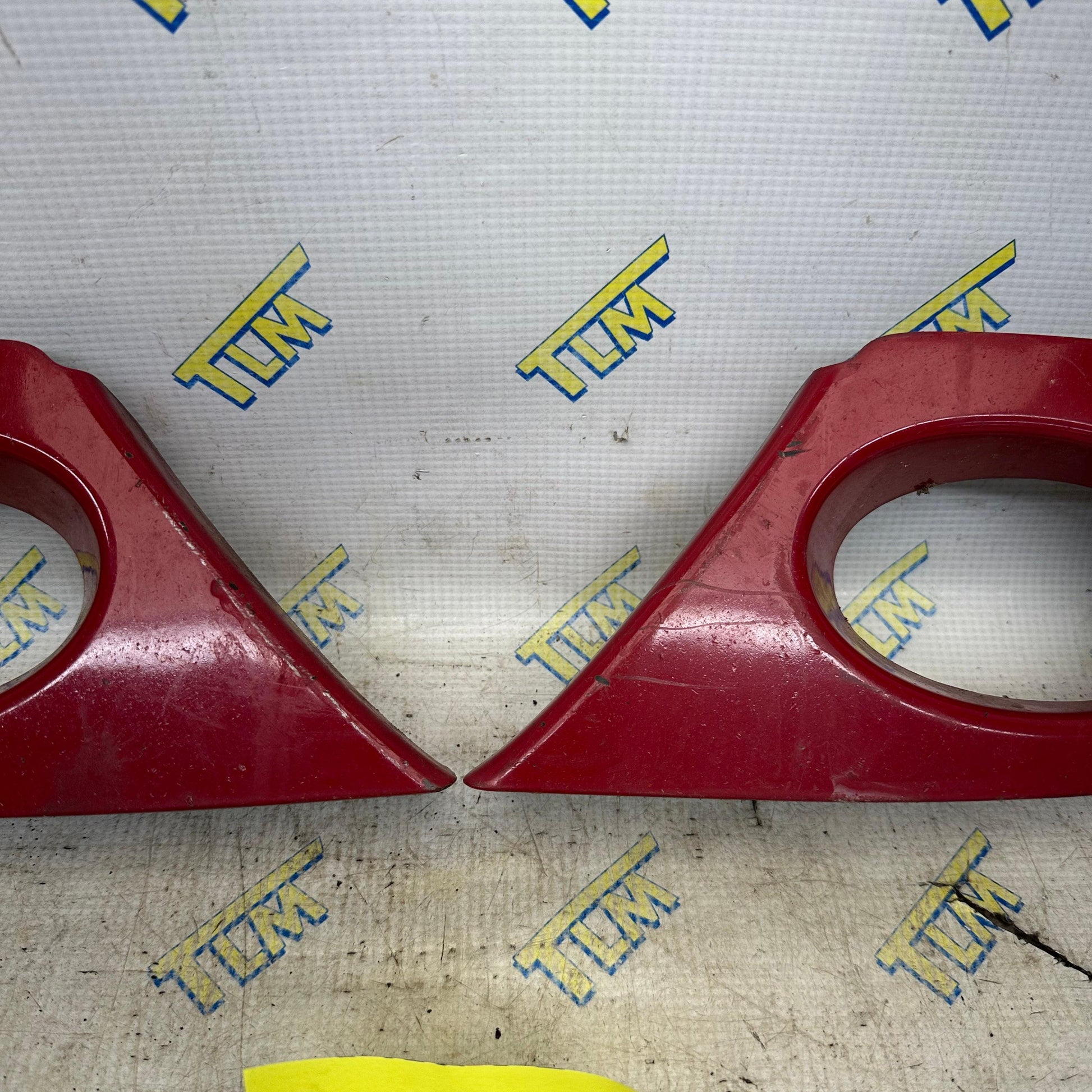 06-08 Acura TSX Front Bumper Fog Cover Bezel 2006 2007 2008 07 Red Plastic OEM