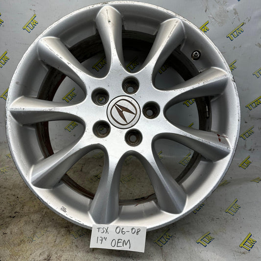 06-08 Acura TSX Rim Wheel 2006 2007 2008 07 OEM