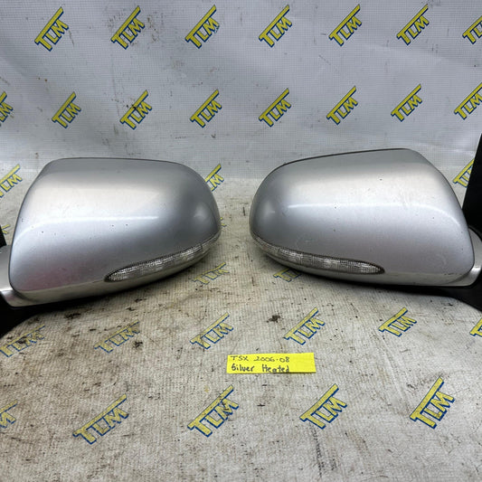 06-08 Acura TSX Side Door Rear View Heated Mirrors DRIVER & PASSENGER Set 2006 07 2008 OEM
