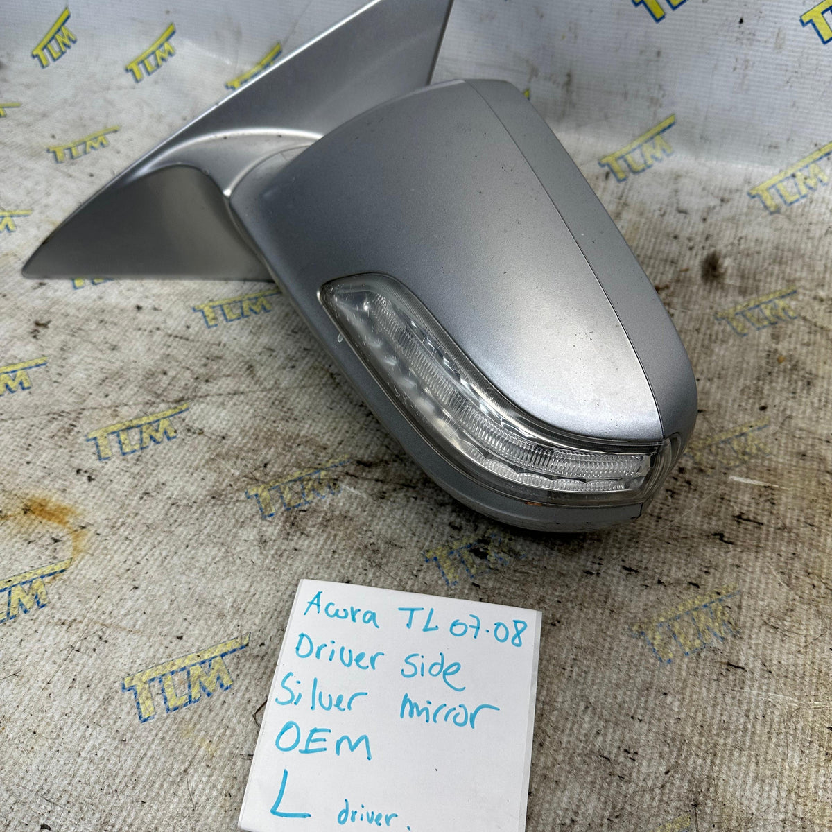 07 08 Acura TL TYPE S Door Rearview Mirror *silver* Driver Left Base OEM
