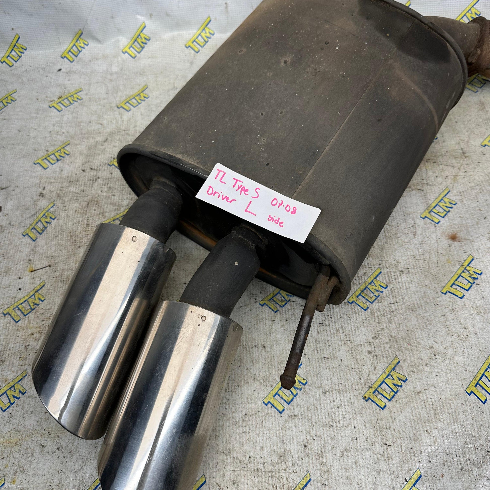 07 08 Acura TL TYPE S Exhaust Muffler DRIVER left 2007 2008 OEM