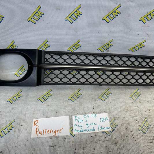 07 08 Acura TL *TYPE S* Front Fog Grille Trim Cover Bezel RIGHT PASSENGER OEM