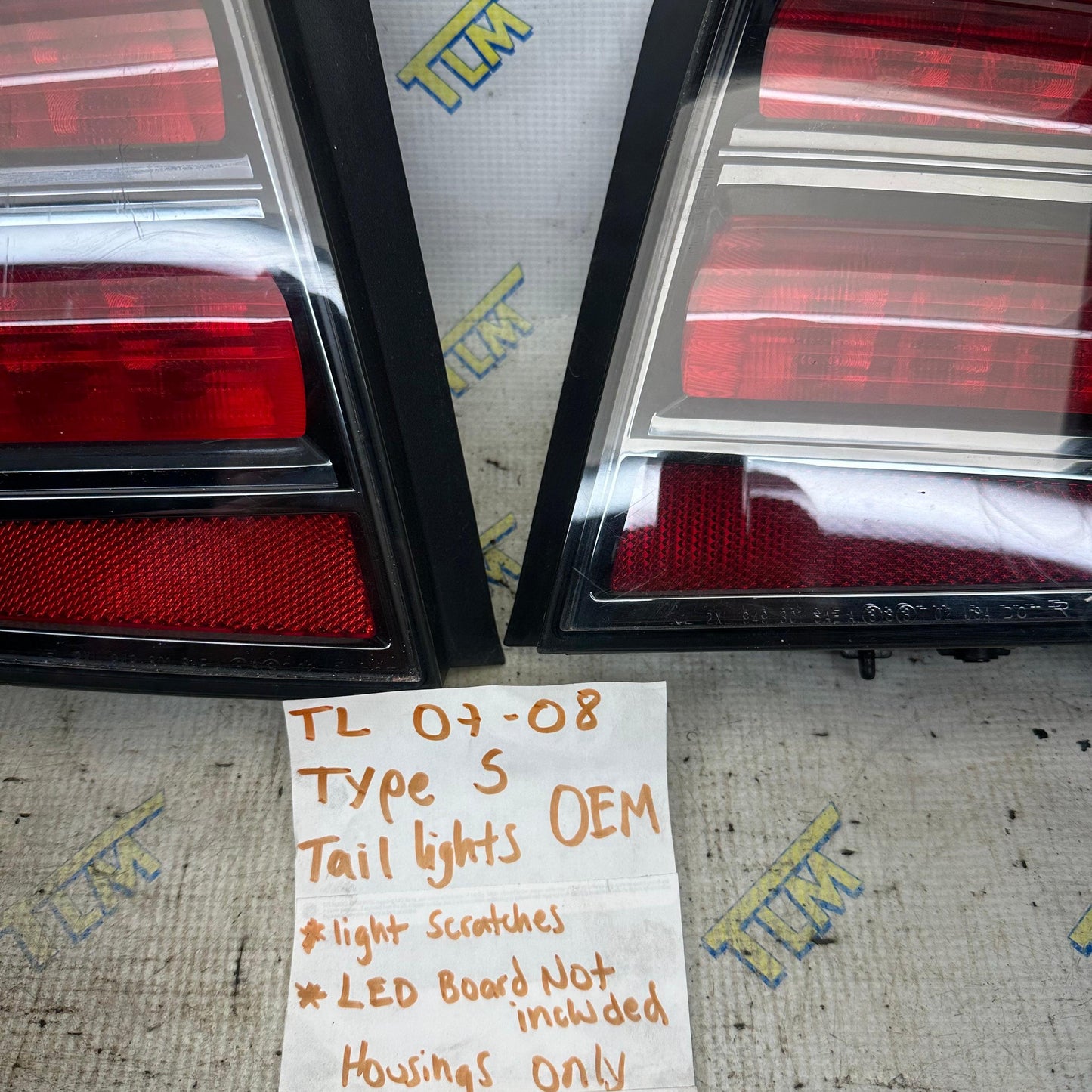 07 08 Acura TL TYPE S Tail Lights LEFT & RIGHT Pair Rear Set 2007 2008 OEM