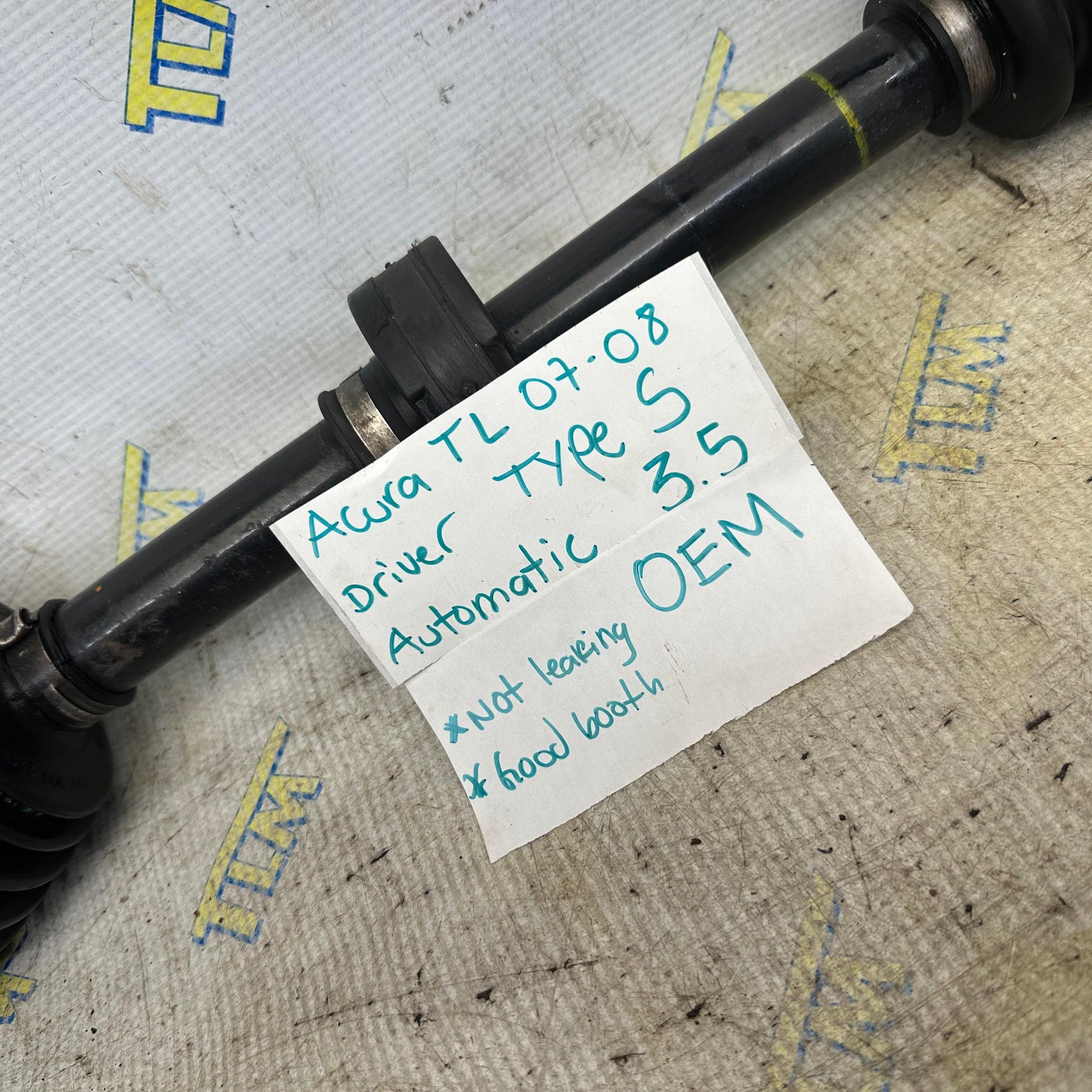 07 08 Acura TL TYPE S automatic Front Axle DRIVER LEFT 3.5 Shaft 2007 2008 OEM