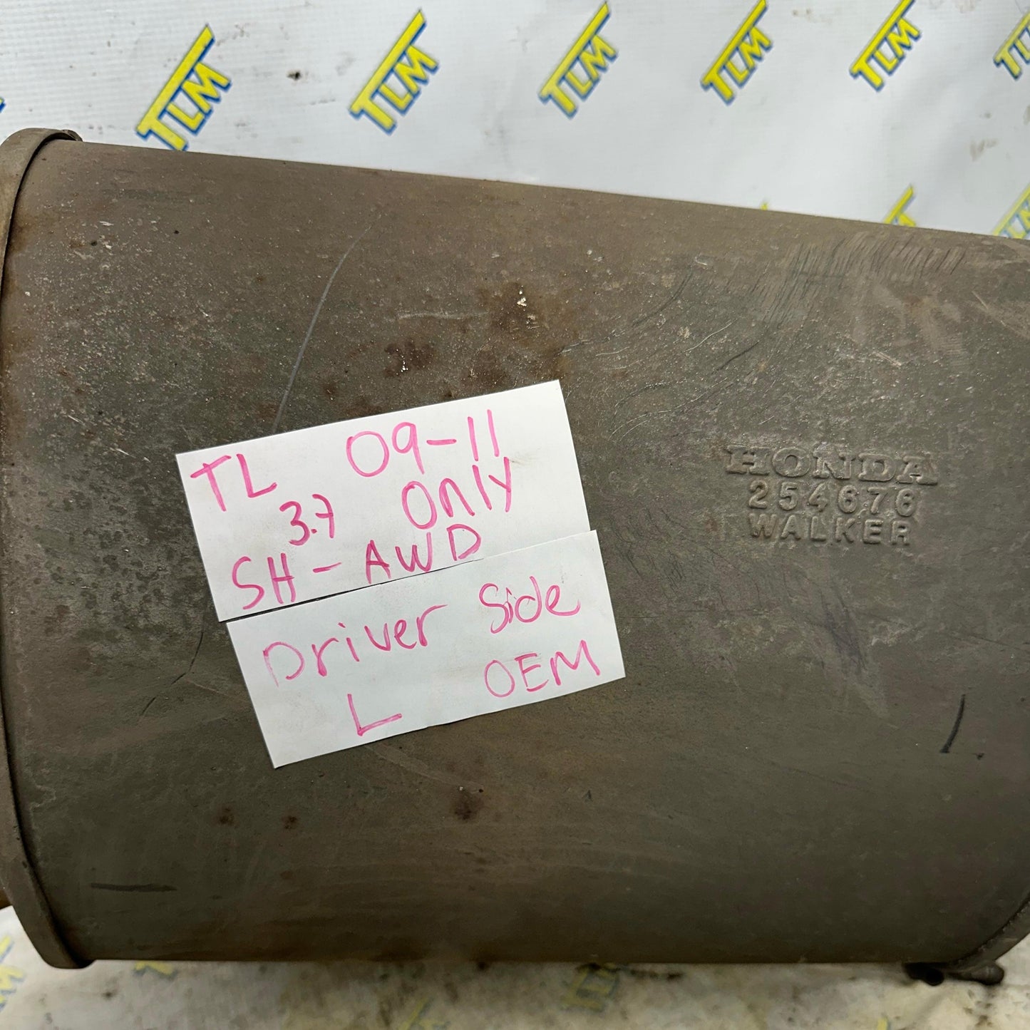 09-11 Acura TL 3.7 Exhaust Muffler SHAWD DRIVER LEFT 2009 2010 2011 Super OEM