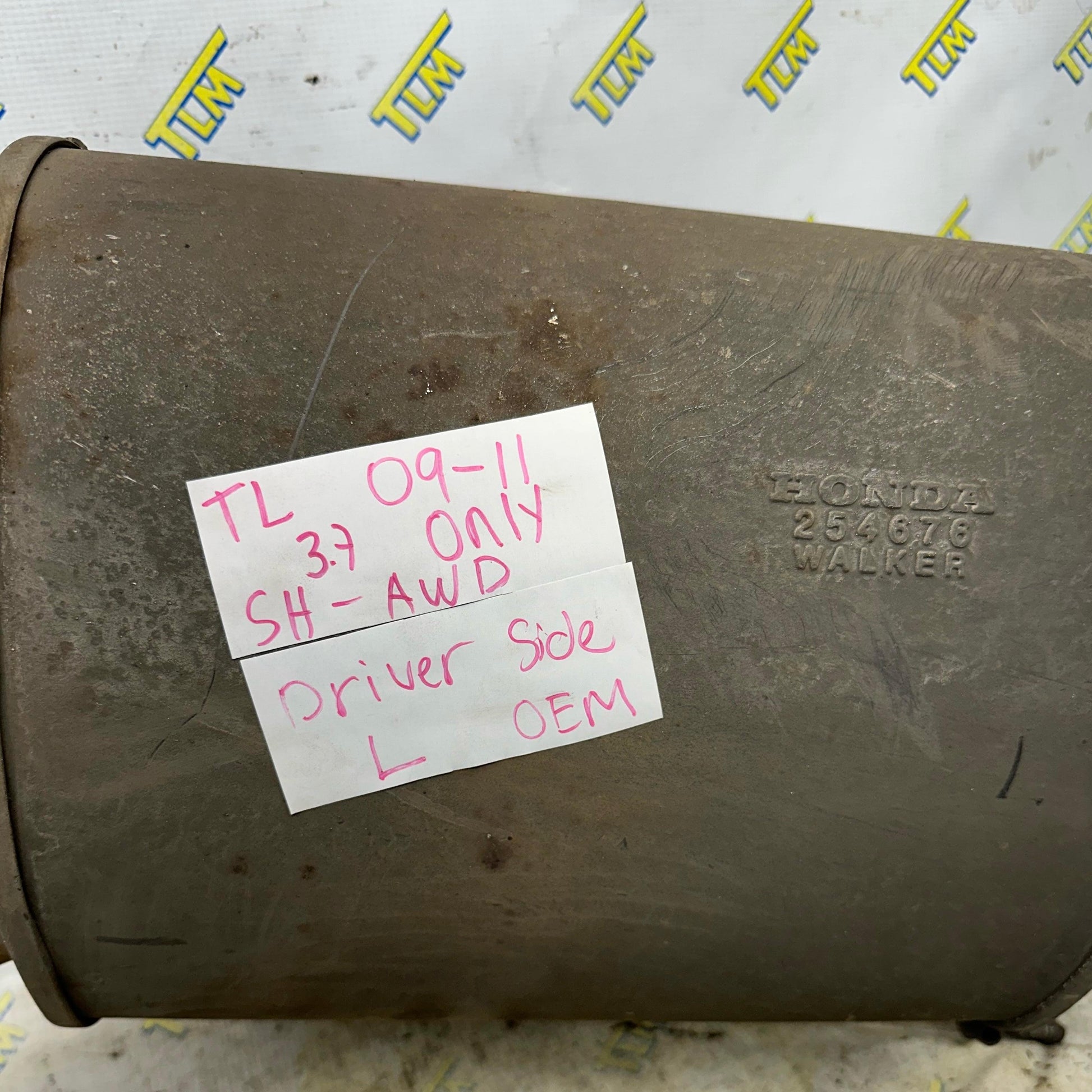 09-11 Acura TL 3.7 Exhaust Muffler SHAWD DRIVER LEFT 2009 2010 2011 Super OEM