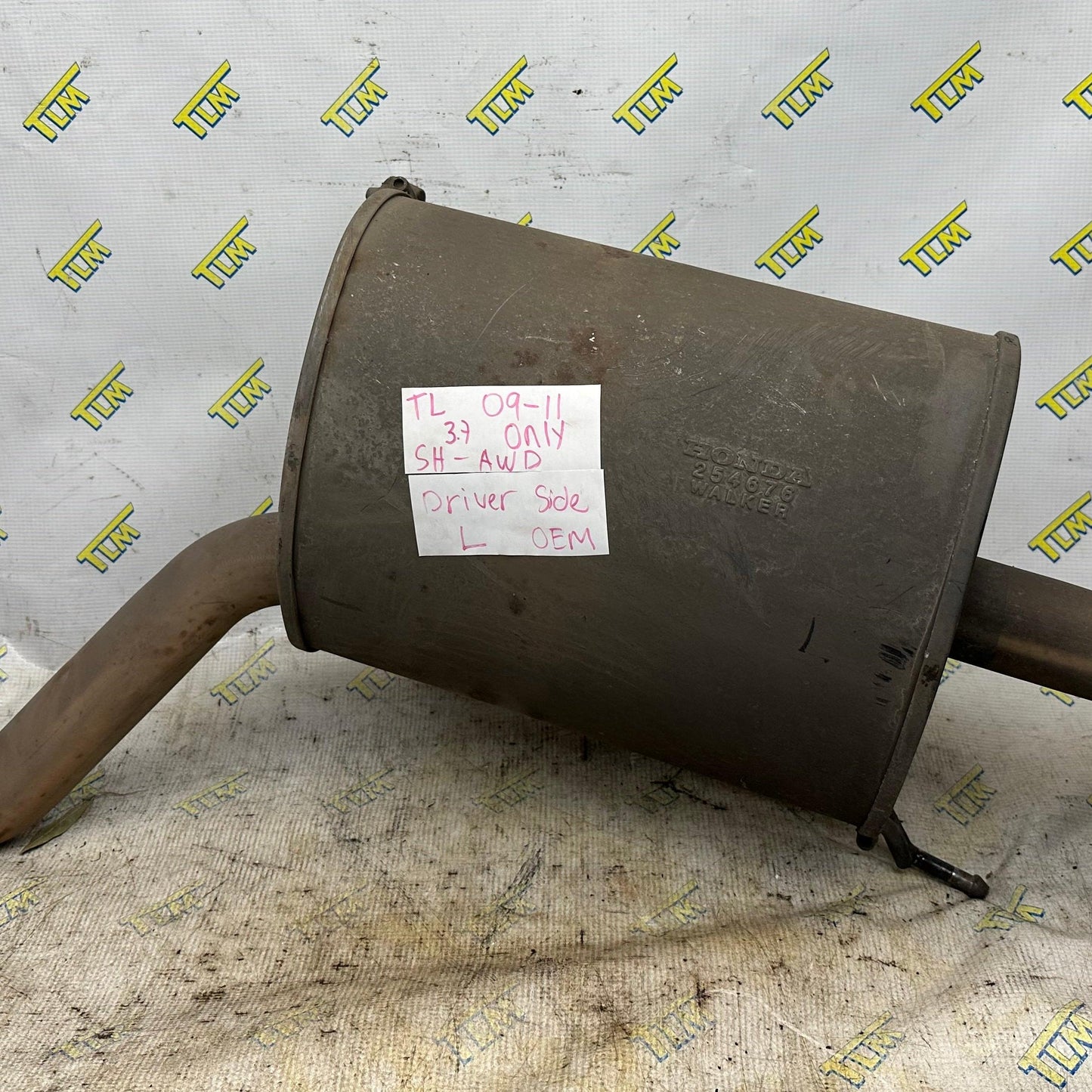 09-11 Acura TL 3.7 Exhaust Muffler SHAWD DRIVER LEFT 2009 2010 2011 Super OEM