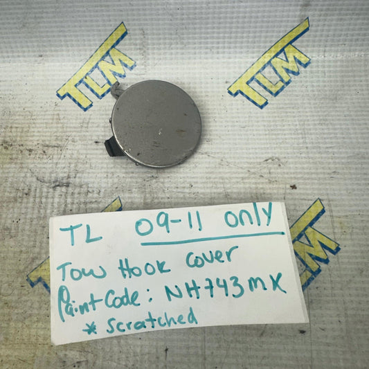 09-11 Acura TL Bumper Tow Hook Cover Cap SILVER NH743MX 2009 2010 2011 10 OEM