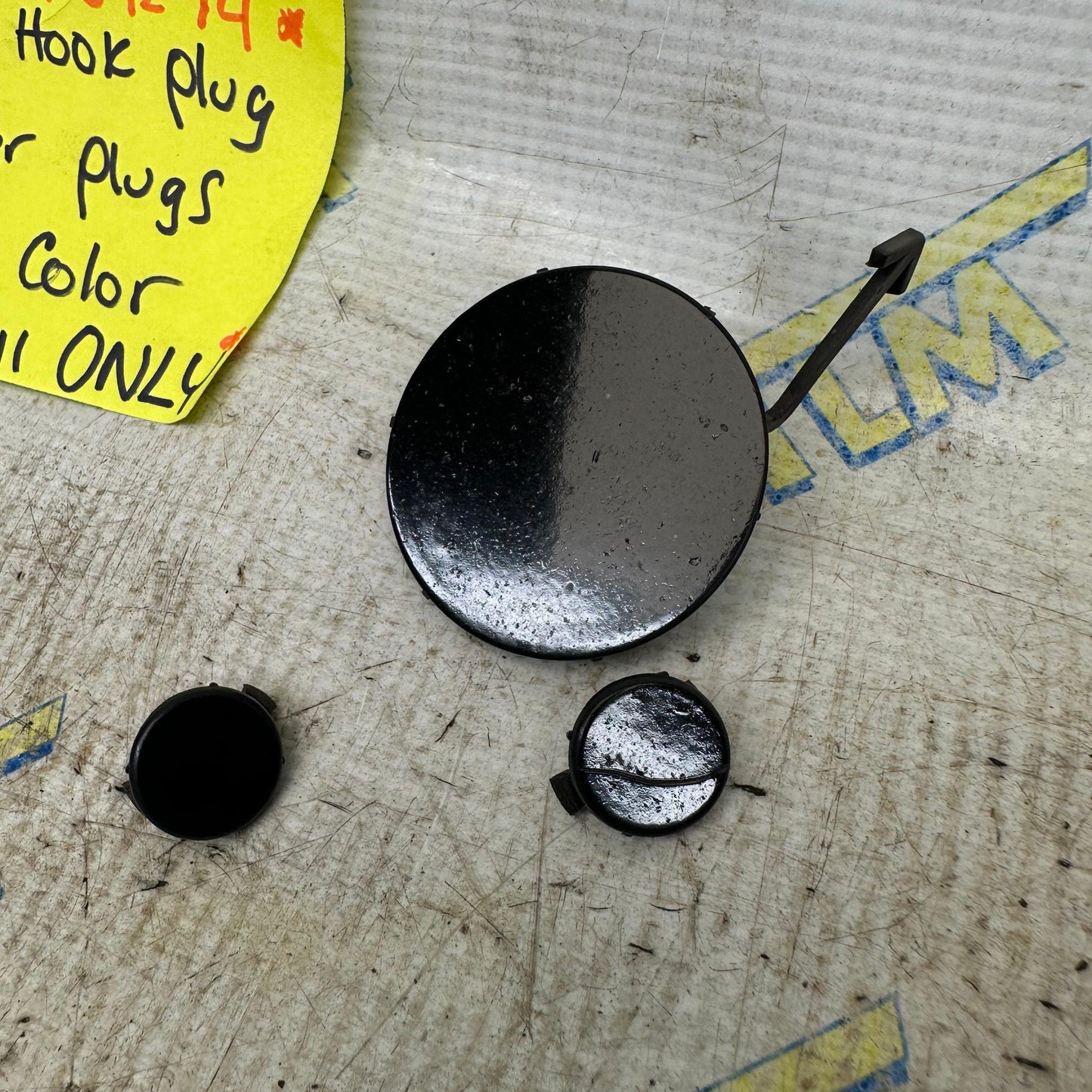 09-11 Acura TL Bumper Tow Hook & License Plate Cover Caps BLACK 09 2010 2011 OEM