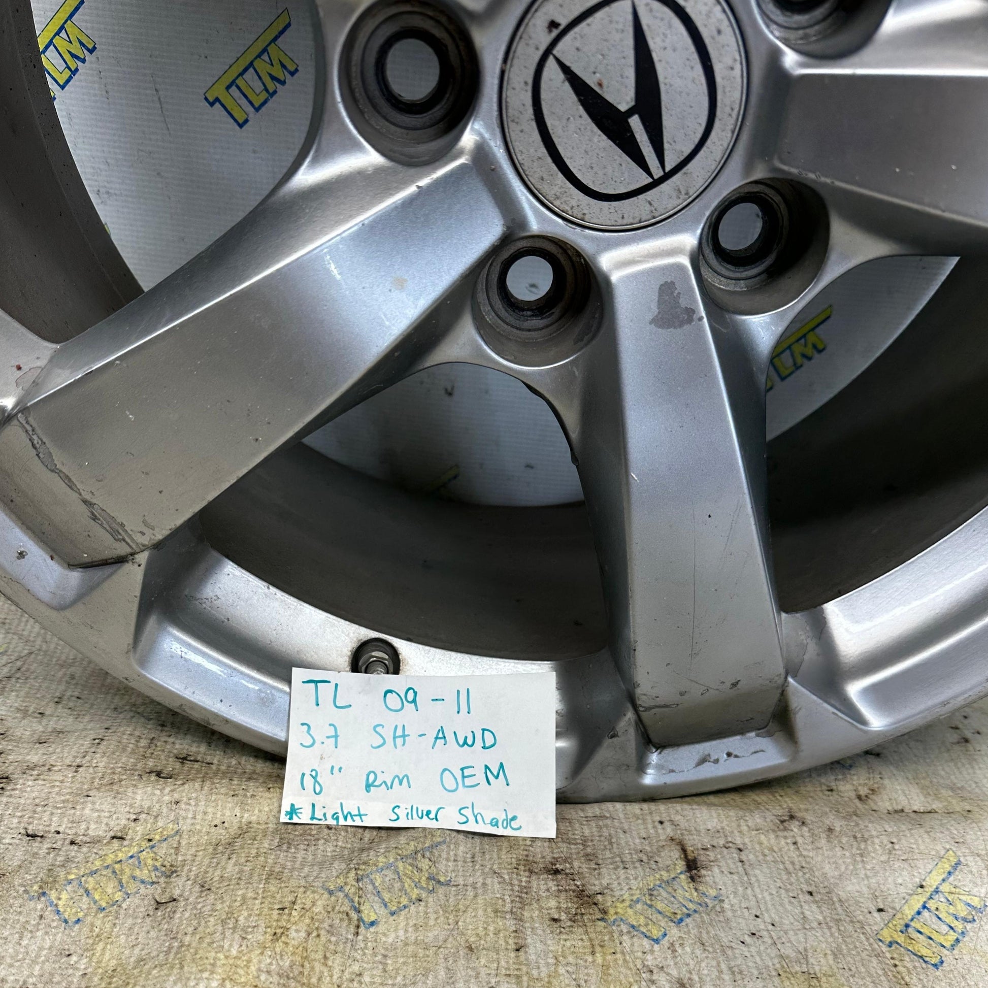 09-11 Acura TL Rim Wheel SHAWD 18” 3.7 engine SH-AWD 2009 2010 2011 OEM