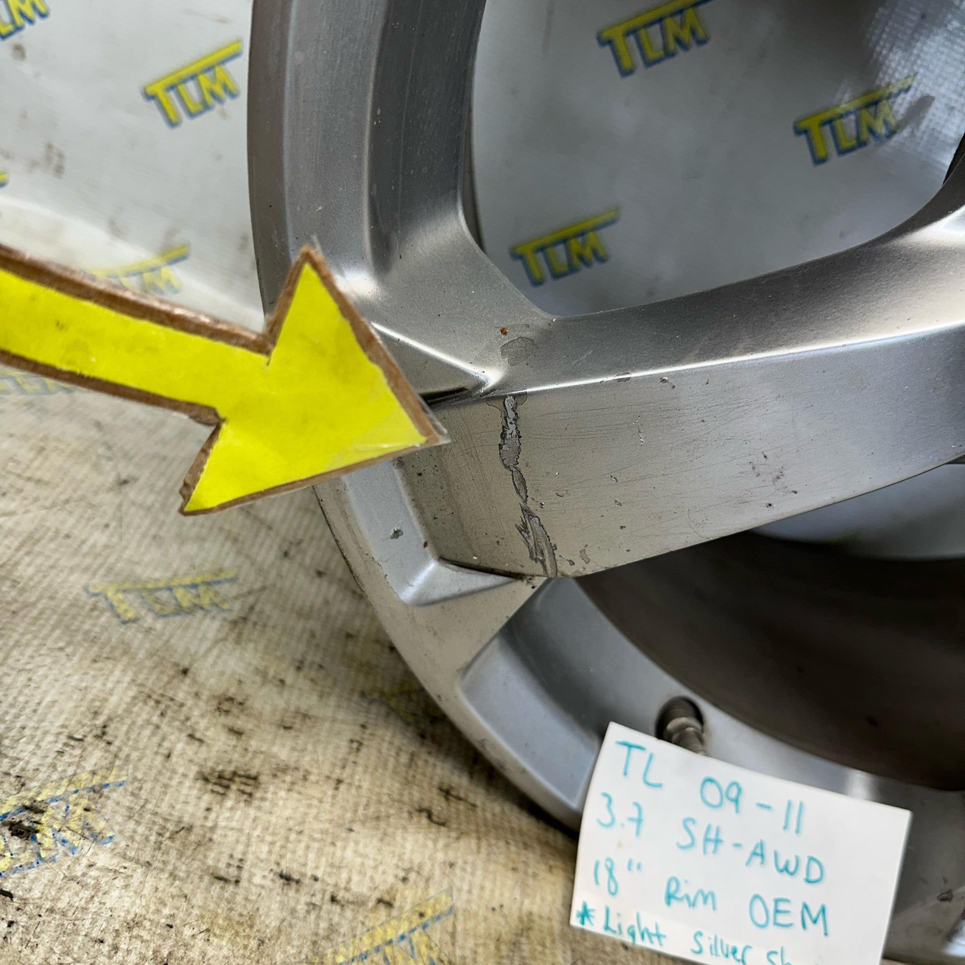 09-11 Acura TL Rim Wheel SHAWD 18” 3.7 engine SH-AWD 2009 2010 2011 OEM