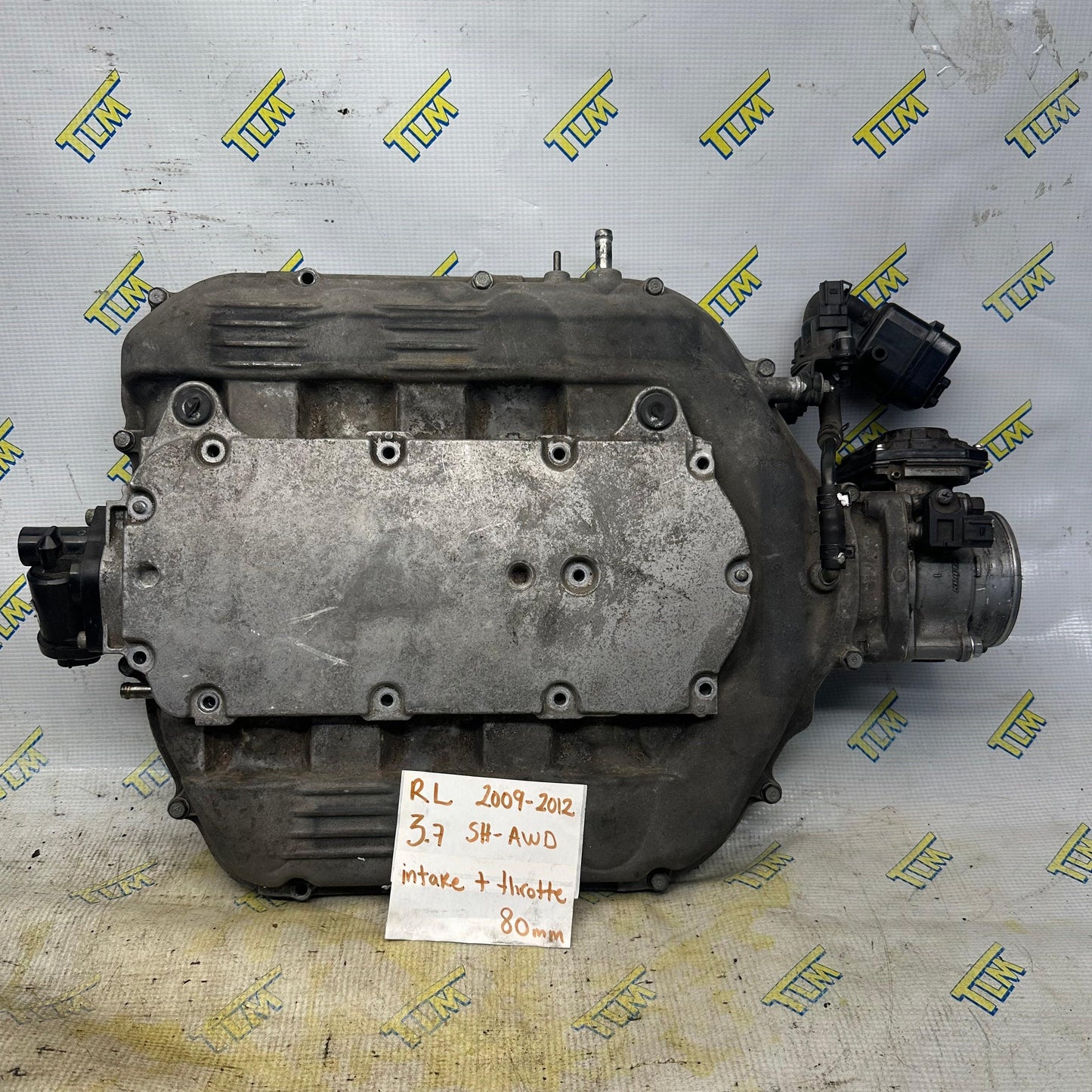09-12 Acura RL Intake Manifold 3.7 SH-AWD Engine 80mm Cover Plate 2010 2011 2012 OEM