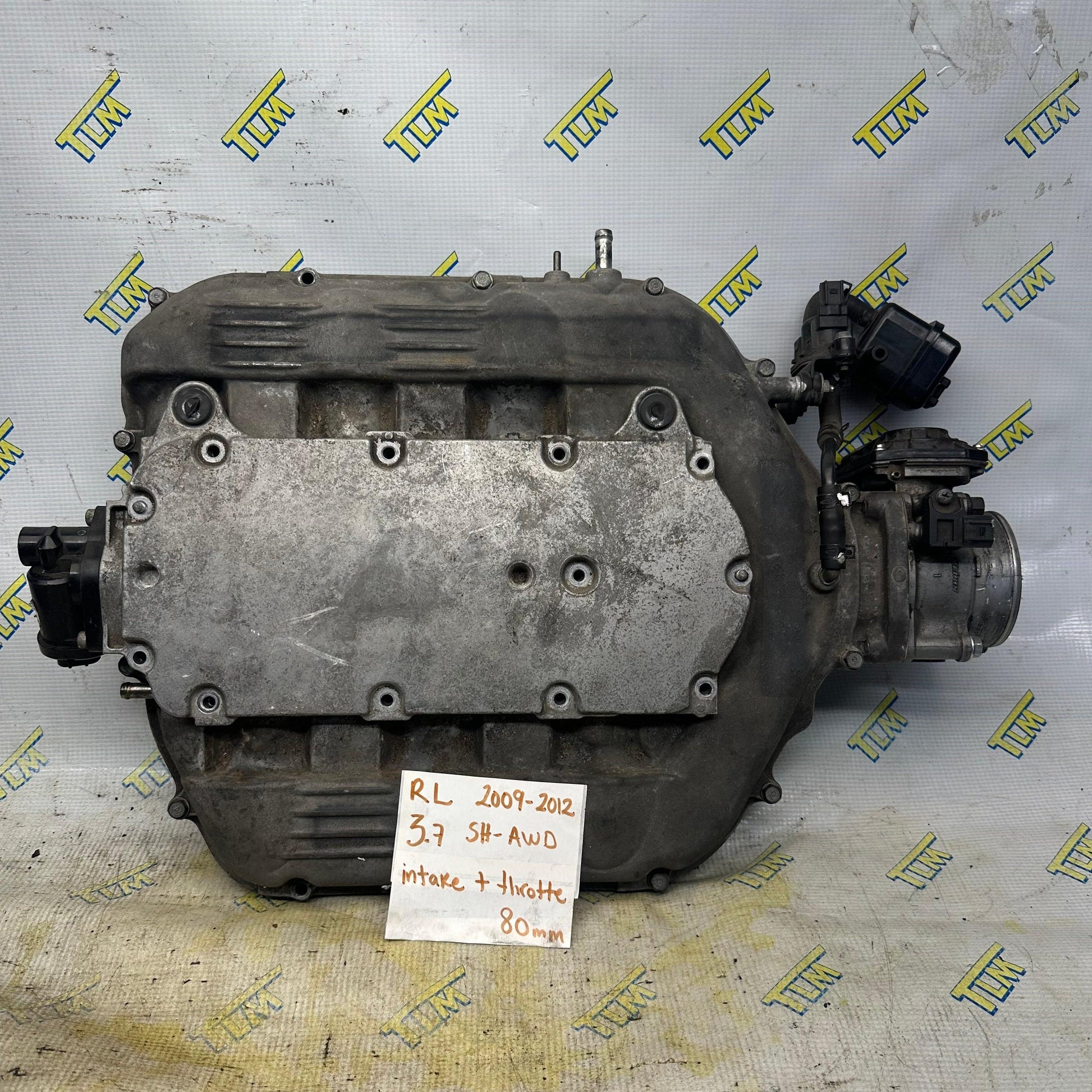 09-12 Acura RL Intake Manifold 3.7 SH-AWD Engine 80mm Cover Plate 2010 2011 2012 OEM