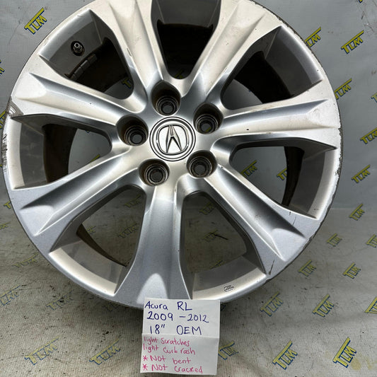 09-12 Acura RL Rim Wheel 18” 2009 2010 2011 2012 10 11 12 OEM