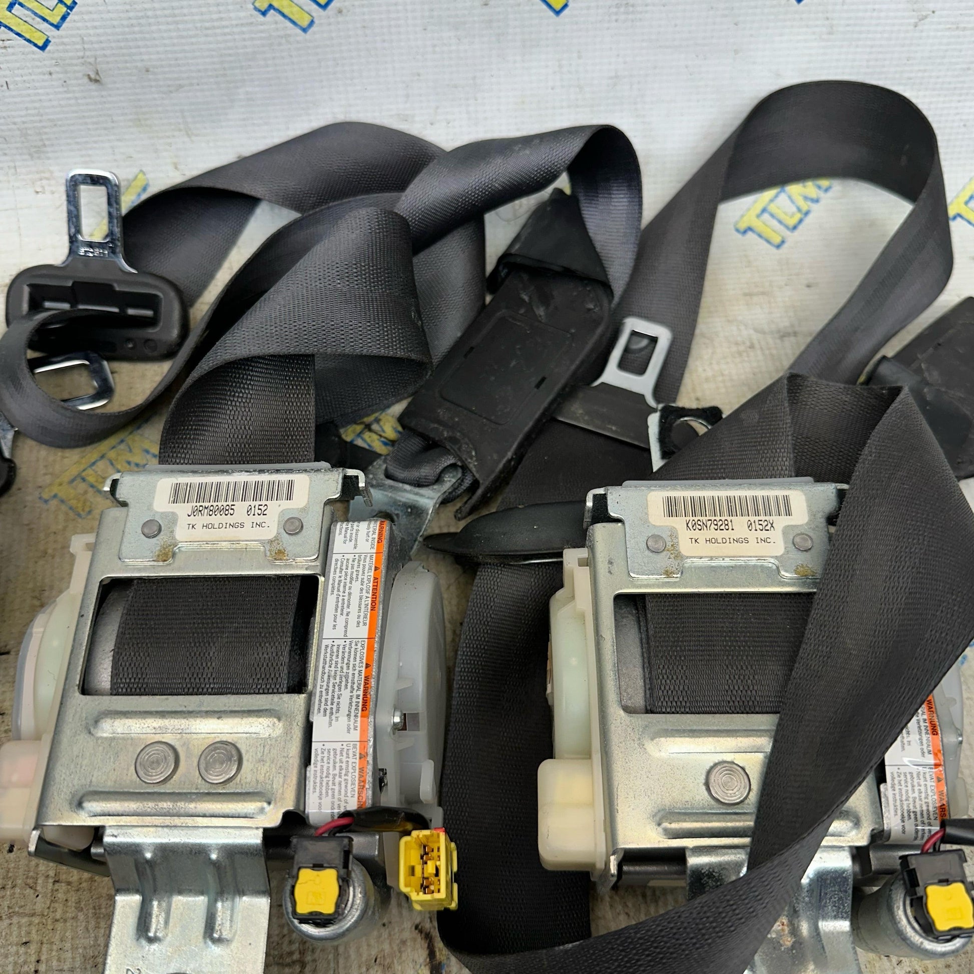 09-14 Acura TL BLACK Seatbelt Full SET FRONT REAR LEFT RIGHT 2010 2011 2012 2013 2014 OEM