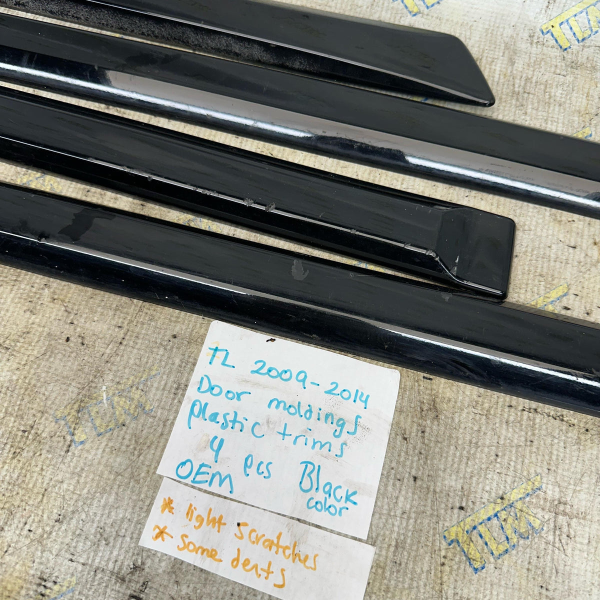 09-14 Acura TL Door Trim Plastic Molding BLACK 2010 2011 2012 2013 Full Set OEM
