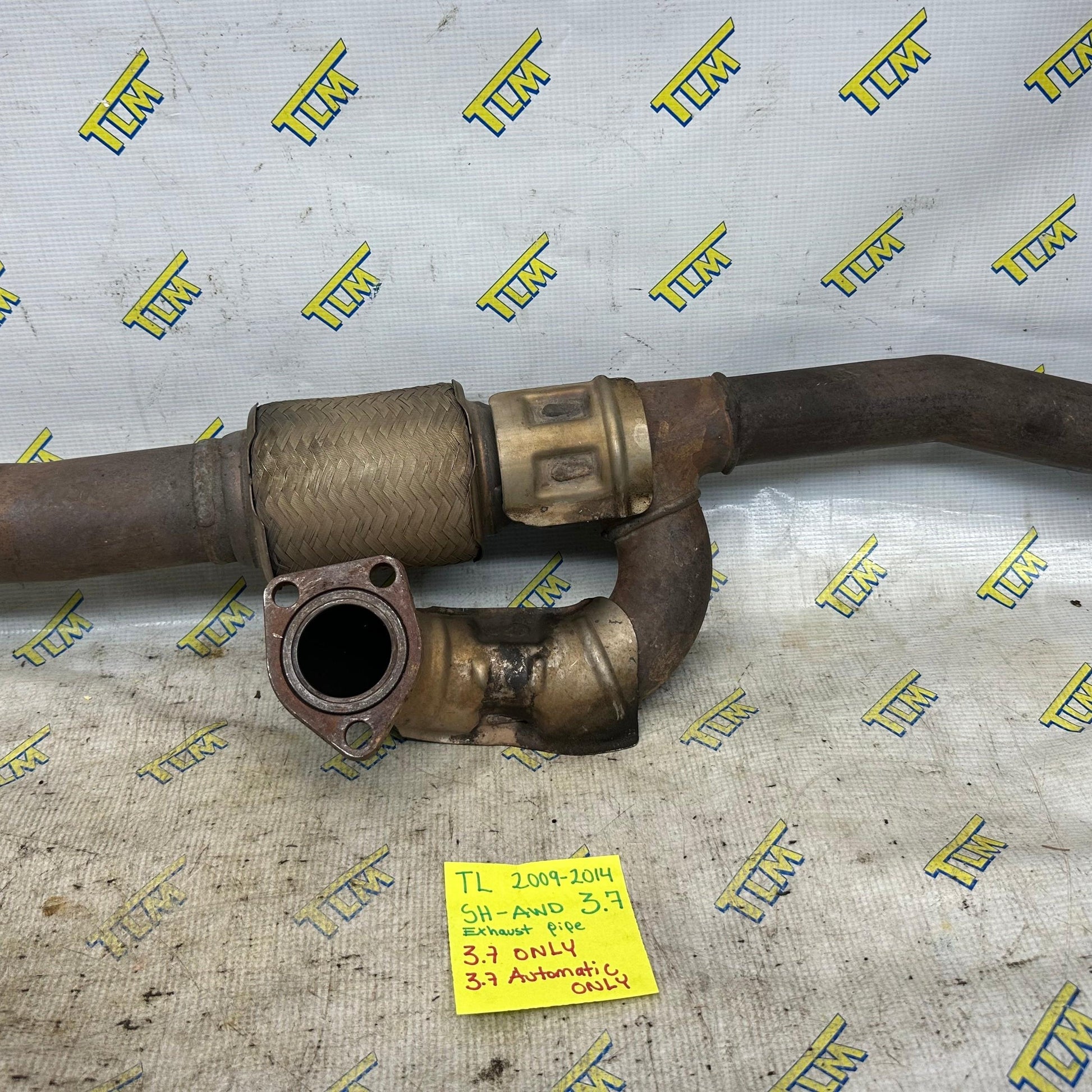 09-14 Acura TL Exhaust Down J Pipe Y Flex Pipe 3.7 2009 2010 2011 2012 2013 2014 OEM