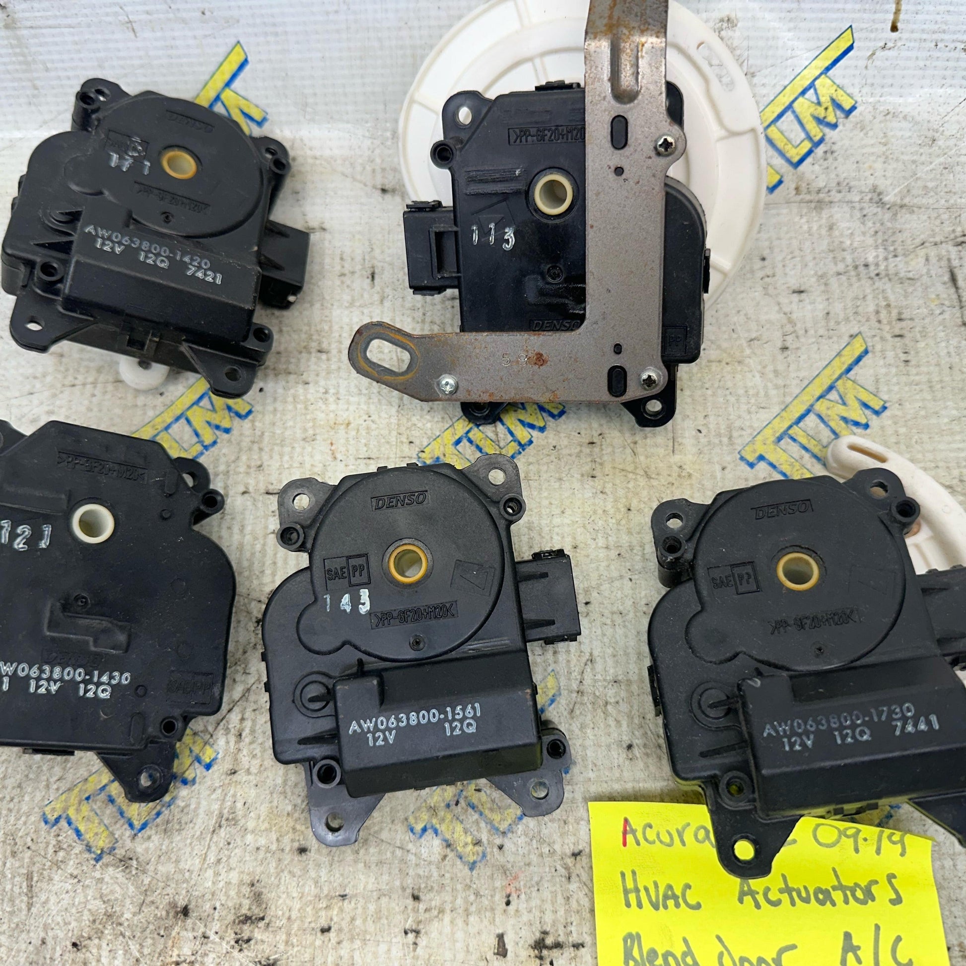09-14 Acura TL HVAC Actuators Blend Door Heater Air Climate Control Set 2010 2011 2012 2013 OEM