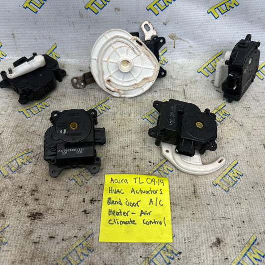 09-14 Acura TL HVAC Actuators Blend Door Heater Air Climate Control Set 2010 2011 2012 2013 OEM