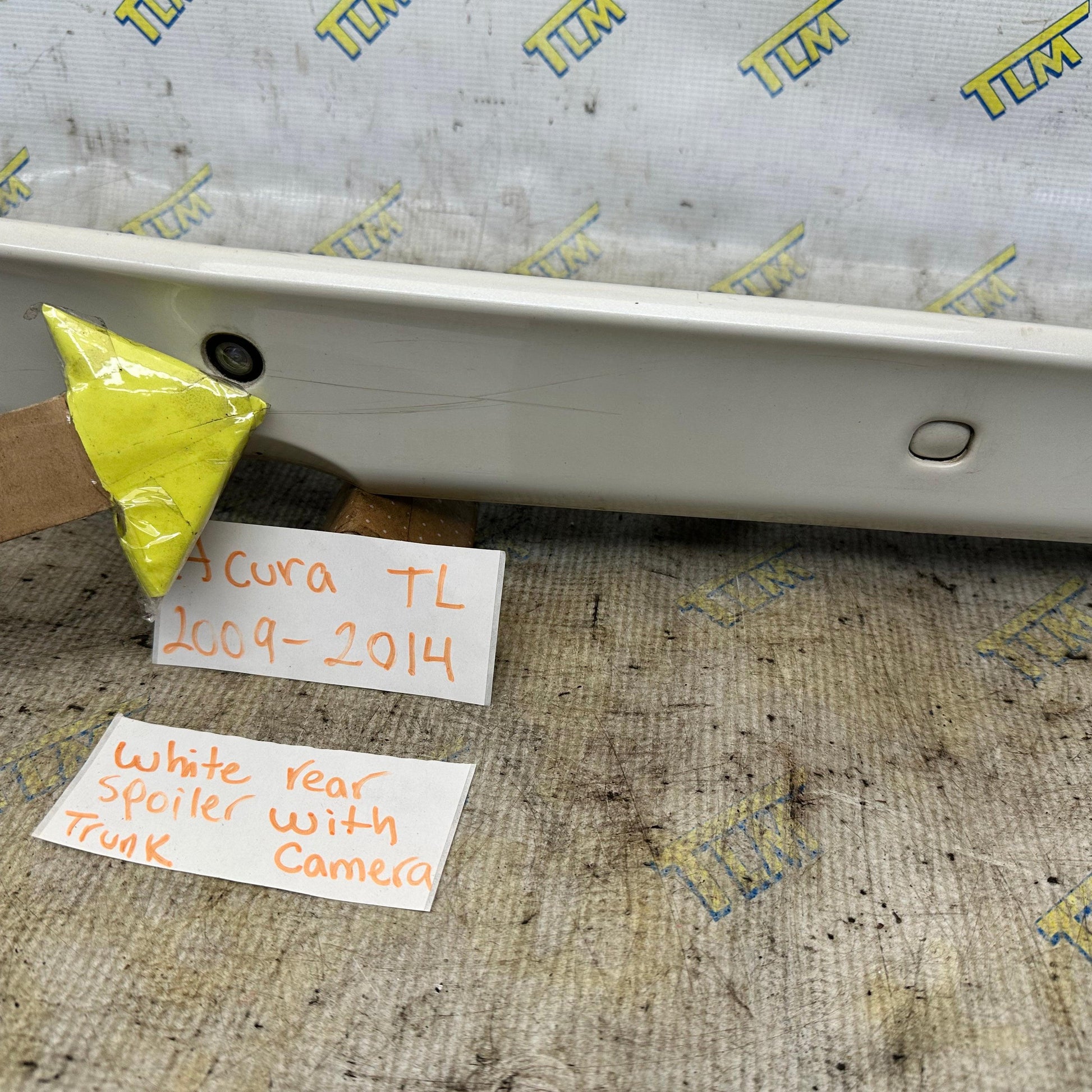 09-14 Acura TL Rear Wing Trunk Spoiler w CAMERA Lip *white* 10 11 12 13 OEM