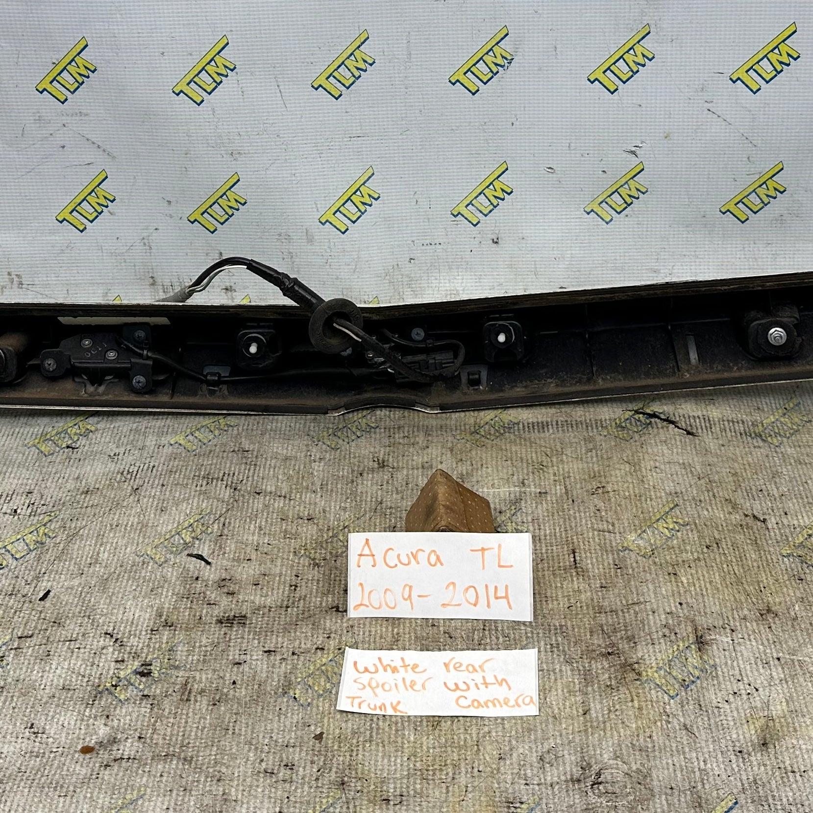 09-14 Acura TL Rear Wing Trunk Spoiler w CAMERA Lip *white* 10 11 12 13 OEM