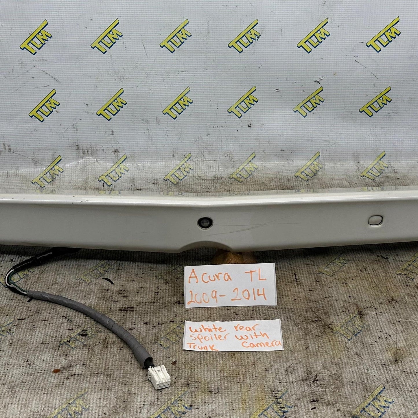 09-14 Acura TL Rear Wing Trunk Spoiler w CAMERA Lip *white* 10 11 12 13 OEM