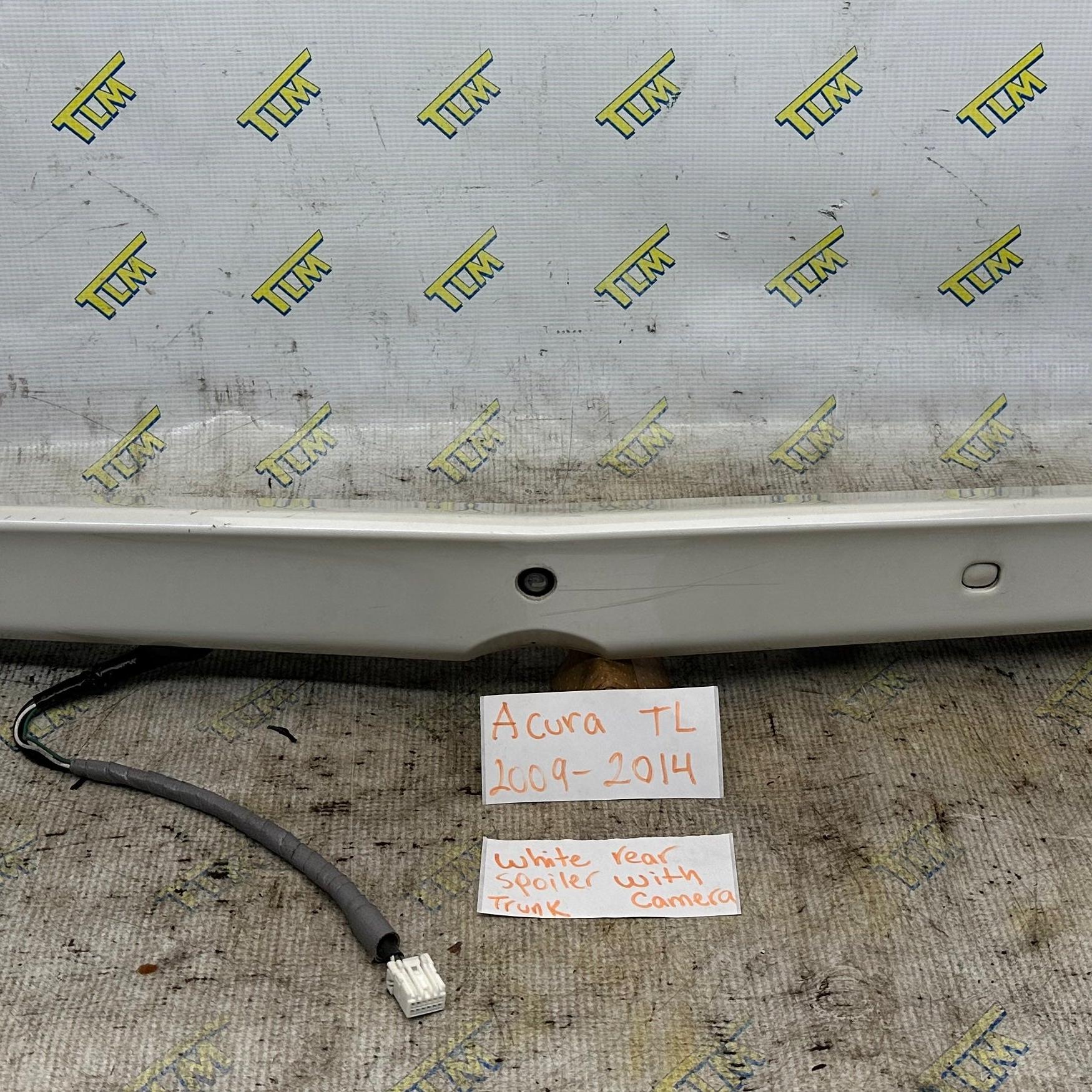 09-14 Acura TL Rear Wing Trunk Spoiler w CAMERA Lip *white* 10 11 12 13 OEM