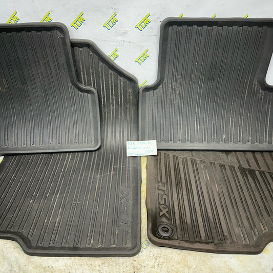 09-14 Acura TSX All Weather Mats Liner Rubber 2010 2011 2012 2013 Interior OEM