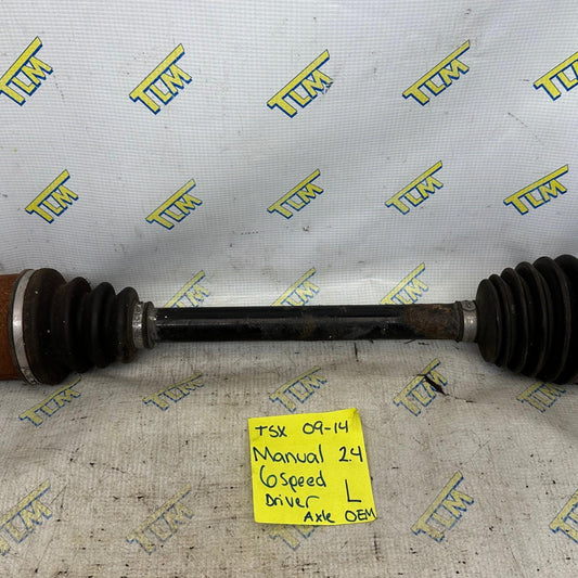 09-14 Acura TSX Axle *MANUAL* Driver Left 2.4 Shaft 6 Speed 10 11 2012 2013 OEM
