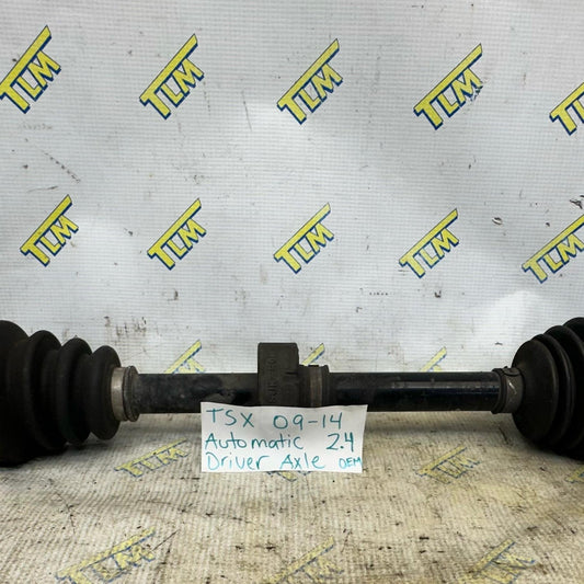 09-14 Acura TSX Axle automatic DRIVER LEFT 2.4 Shaft 2010 2011 2012 2013 OEM