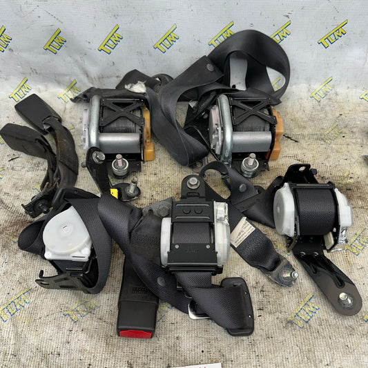 09-14 Acura TSX BLACK Seatbelt Full SET FRONT REAR LEFT RIGHT 2010 2011 2012 2013 OEM