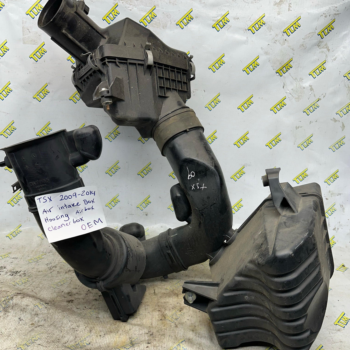 09-14 Acura TSX Engine Air Intake Cleaner Filter Box Housing Hoses 2010 2011 2012 2013 OEM
