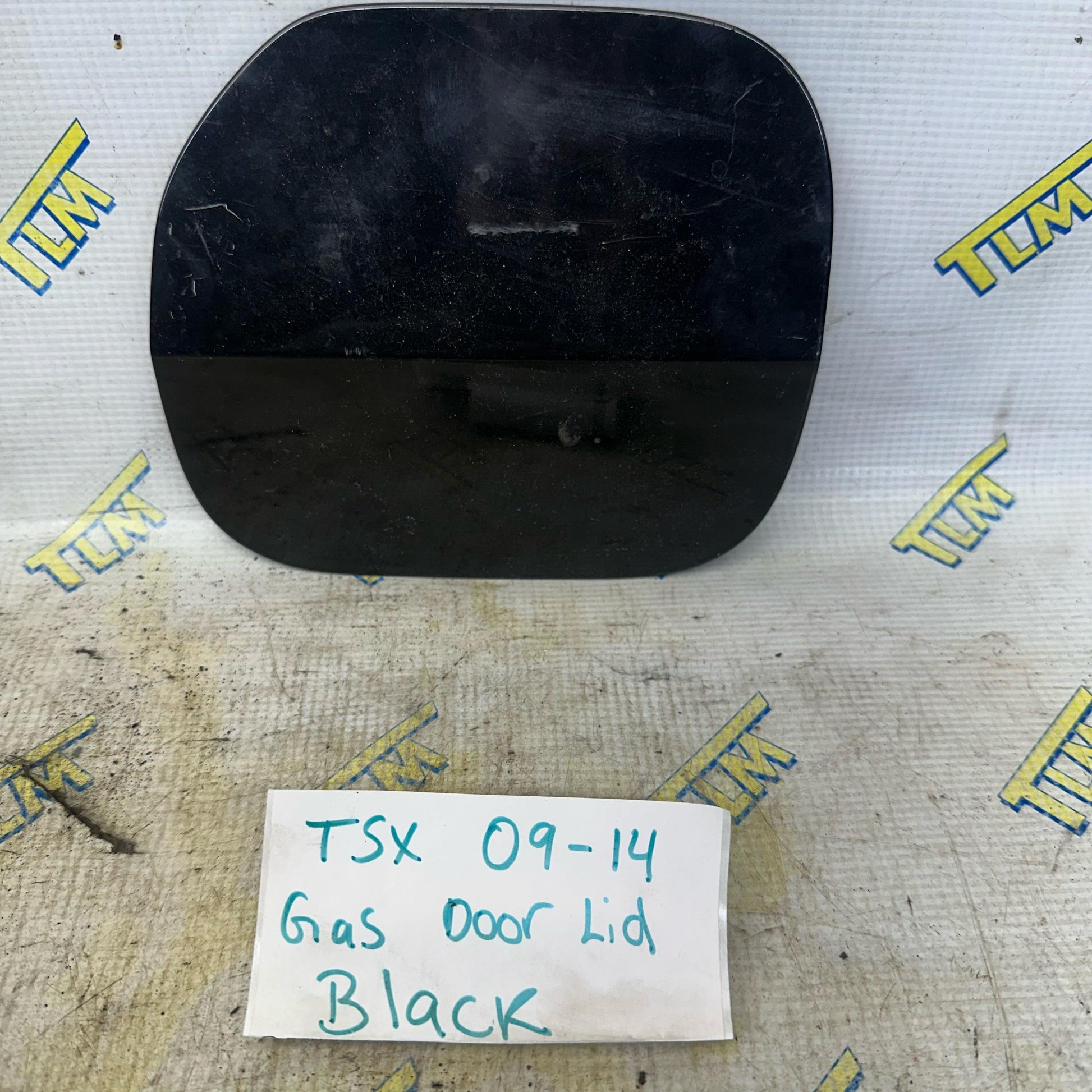 09-14 Acura TSX Fuel Gas Door Cap Cover Lid 2010 2011 2012 2013 2014 Black OEM