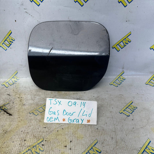 09-14 Acura TSX Fuel Gas Door Cap Cover Lid 2010 2011 2012 2013 2014 Grey OEM