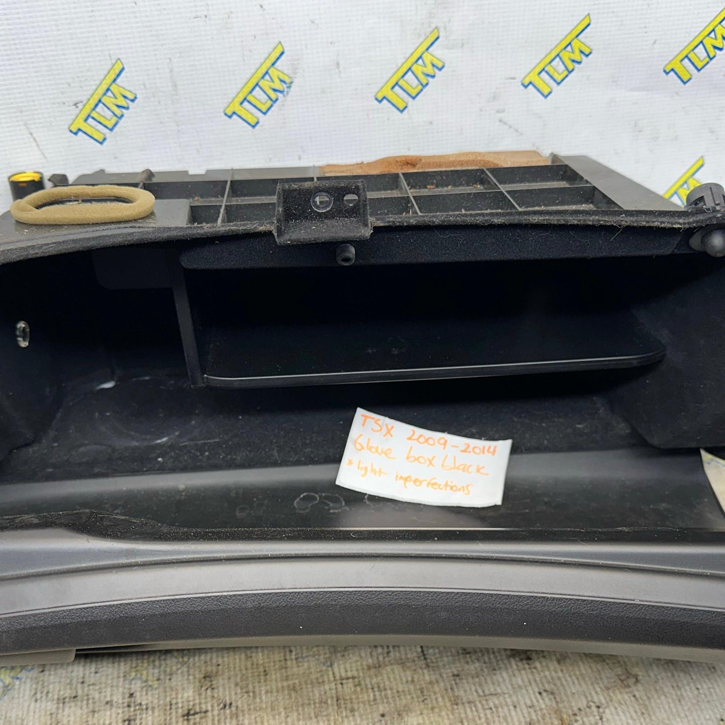 09-14 Acura TSX Glove Box Door Dash Bin Black Leather 2010 2011 2012 2013 OEM