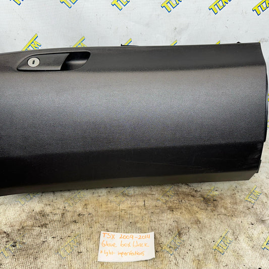 09-14 Acura TSX Glove Box Door Dash Bin Black Leather 2010 2011 2012 2013 OEM