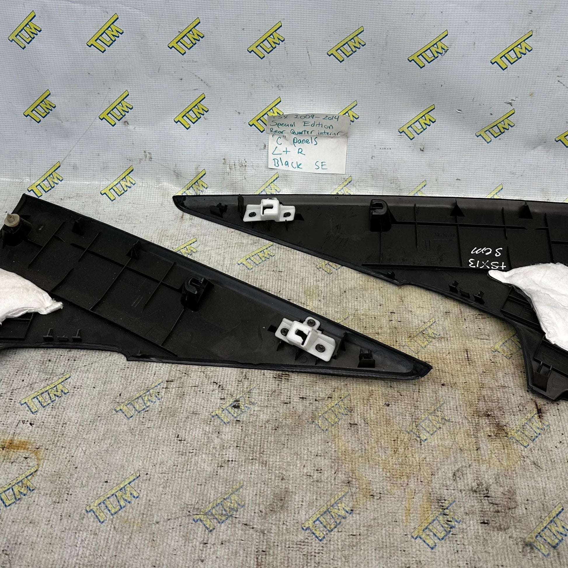09-14 Acura TSX Interior C Panels SPECIAL EDITION BLACK LEFT RIGHT 10 11 12 13 rear OEM