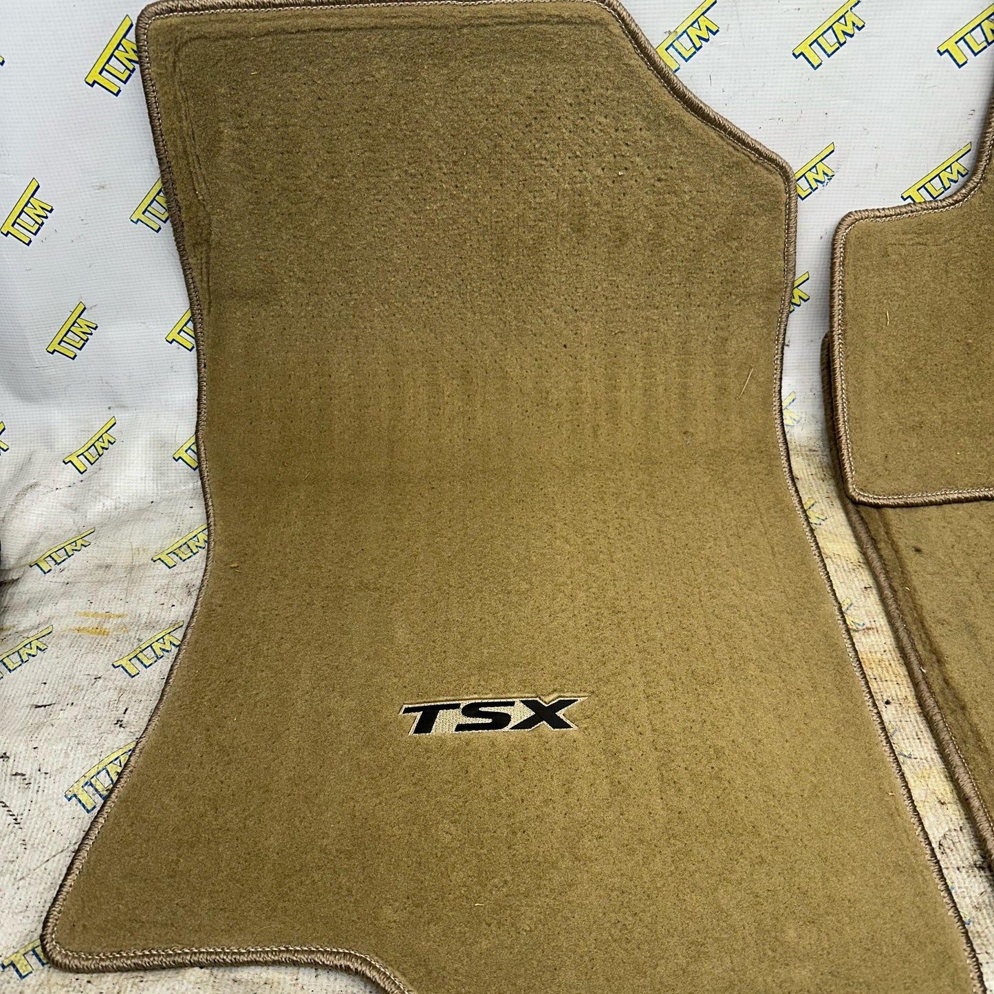 09-14 Acura TSX Interior Floor Mats 2010 2011 2012 2013 Tan Cream Carpet OEM