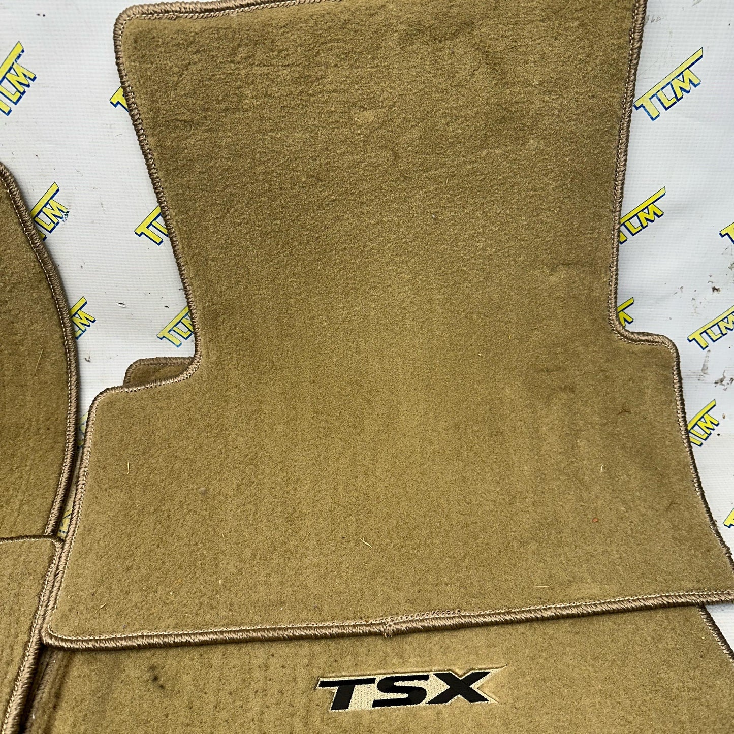 09-14 Acura TSX Interior Floor Mats 2010 2011 2012 2013 Tan Cream Carpet OEM