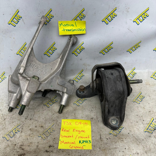 09-14 Acura TSX REAR Engine Mount Bracket *MANUAL* K24Z3 2010 2011 2012 2013 OEM