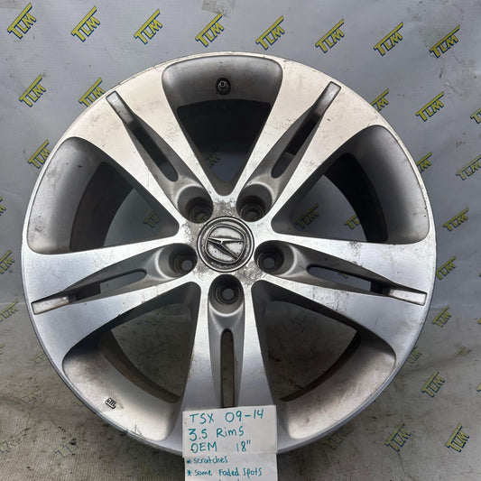 09-14 Acura TSX Rim 18” Wheel * 3.5 engine * 2009 2010 2011 2012 2013 2014 double spoke OEM