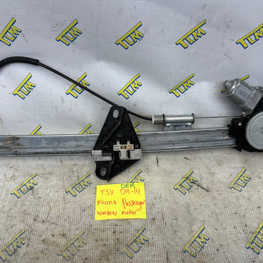 09-14 Acura TSX Window Motor Regulator FRONT RIGHT PASSENGER 10 11 12 13 OEM