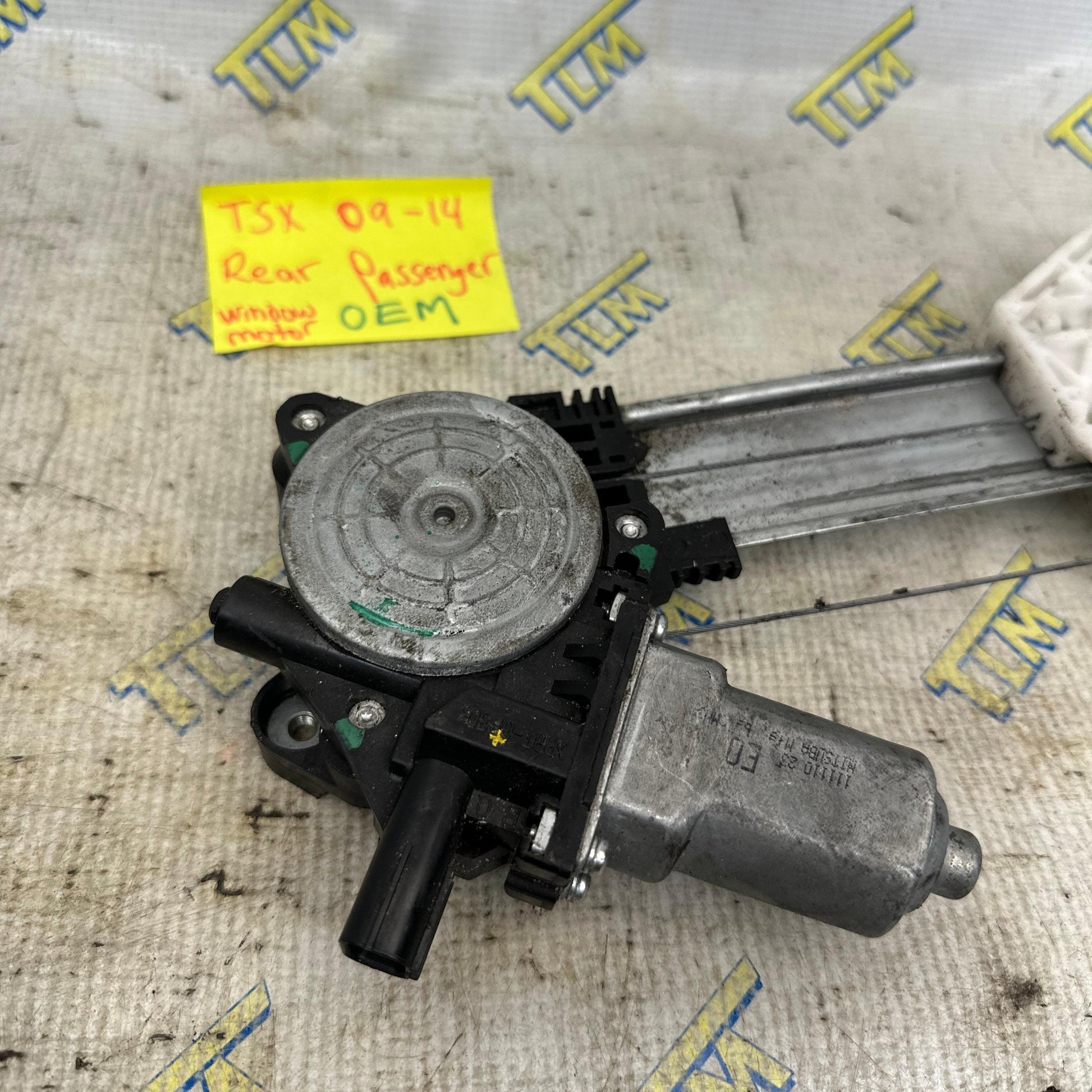 09-14 Acura TSX Window Motor Regulator REAR RIGHT PASSENGER 10 11 12 13 OEM