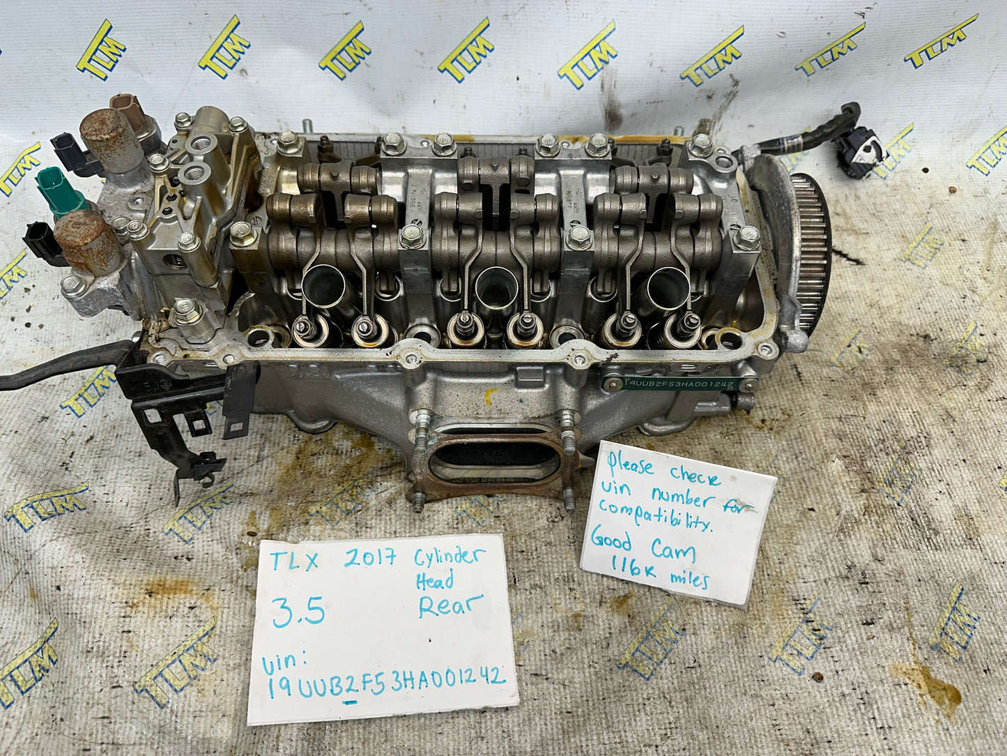 2017 Acura TLX Rear Cylinder Head 3.5 Engine 116k Miles Good Cams OEM