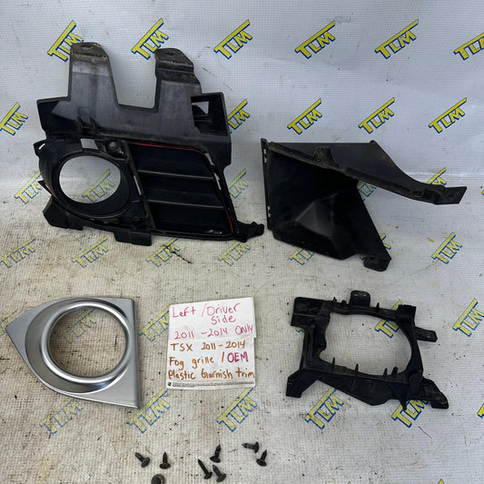 11-14 Acura TSX Front Fog Grille Trim Cover DRIVER LEFT 2011 2012 2013 2014 OEM