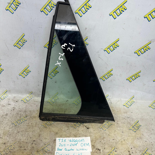 11-14 Acura TSX *wagon* Door Window Glass Quarter REAR DRIVER LEFT 12 13 OEM